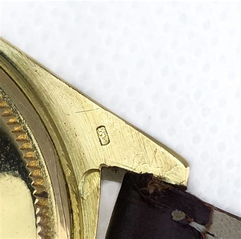 early ladies rolex case marks|gold marks on watch cases.